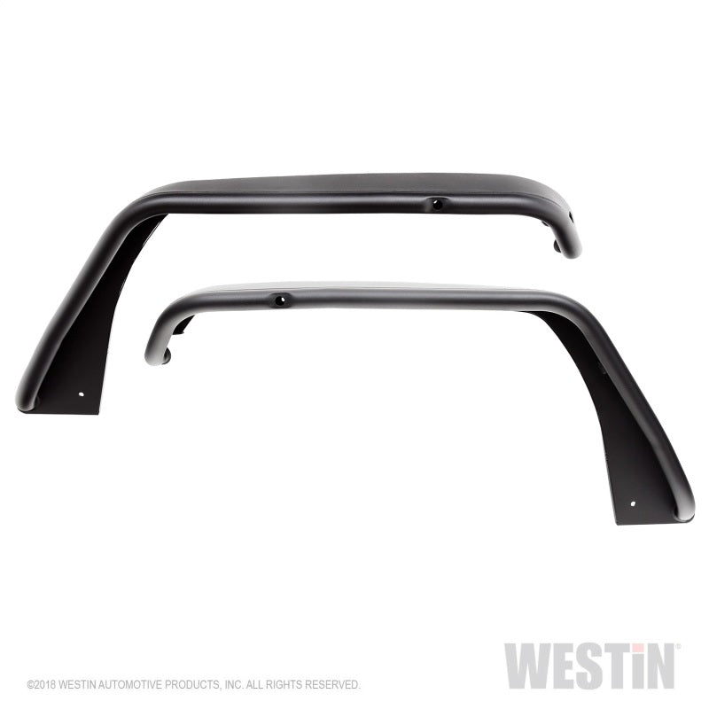 Westin 18-20 Jeep Wrangler JL / 20 Gladiator Tube Fenders - Front - Textured Black - Black Ops Auto Works
