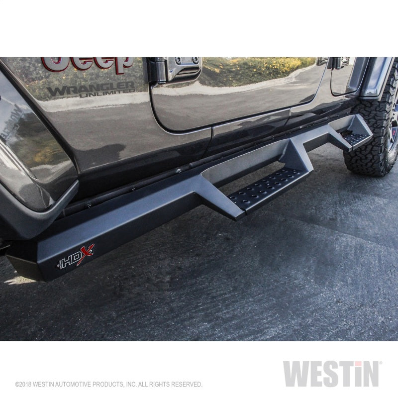 Westin Westin 18-20 Jeep Wrangler JL Unlimited 4DR HDX Drop Nerf Step Bars - Textured Black