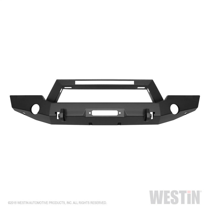 Westin Westin 18-20 Jeep Wrangler WJ2 Full Width Front Bumper w/LED Light Bar Mount Textured Black