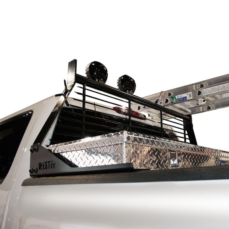 Westin 1999-2018 Chevrolet/Ford/GMC/Toyota Silverado/Sierra 1500/2500/3500 HD Headache Rack - Black - Black Ops Auto Works