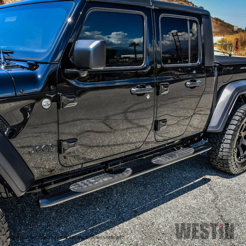 Westin 20-22 Jeep Gladiator PRO TRAXX 4 Oval Nerf Step Bars - Black - Black Ops Auto Works