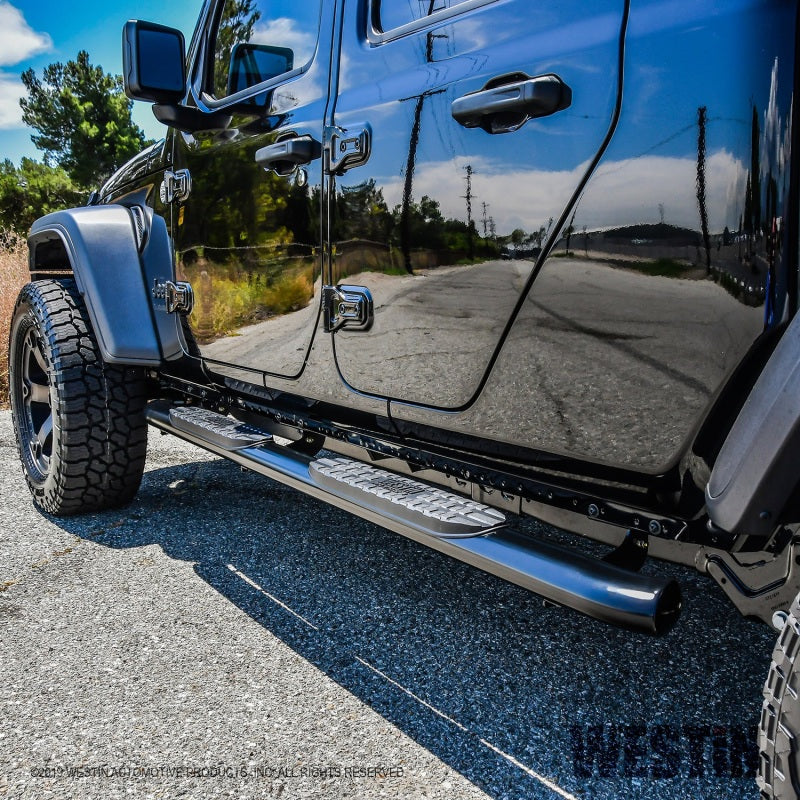 Westin 2020-2022 Jeep Gladiator Pro Traxx 4 Oval Nerf Bars Black
