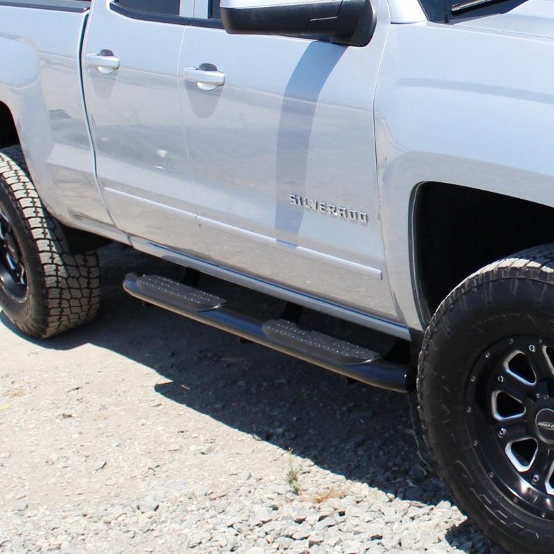 Westin Westin 2014-2018 Chevrolet/GMC Silverado Sierra 1500 Dbl Cab PRO TRAXX 4 Oval Nerf Step Bars - Black