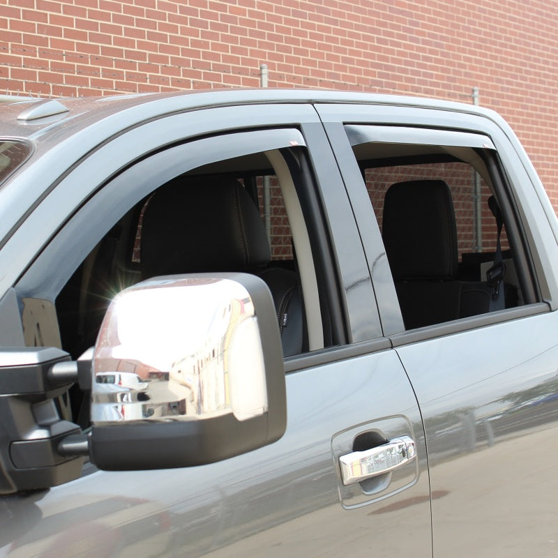 Westin 2016-2018 Nissan Titan XD/Titan Wade In-Channel Wind Deflector 4pc - Smoke - Black Ops Auto Works