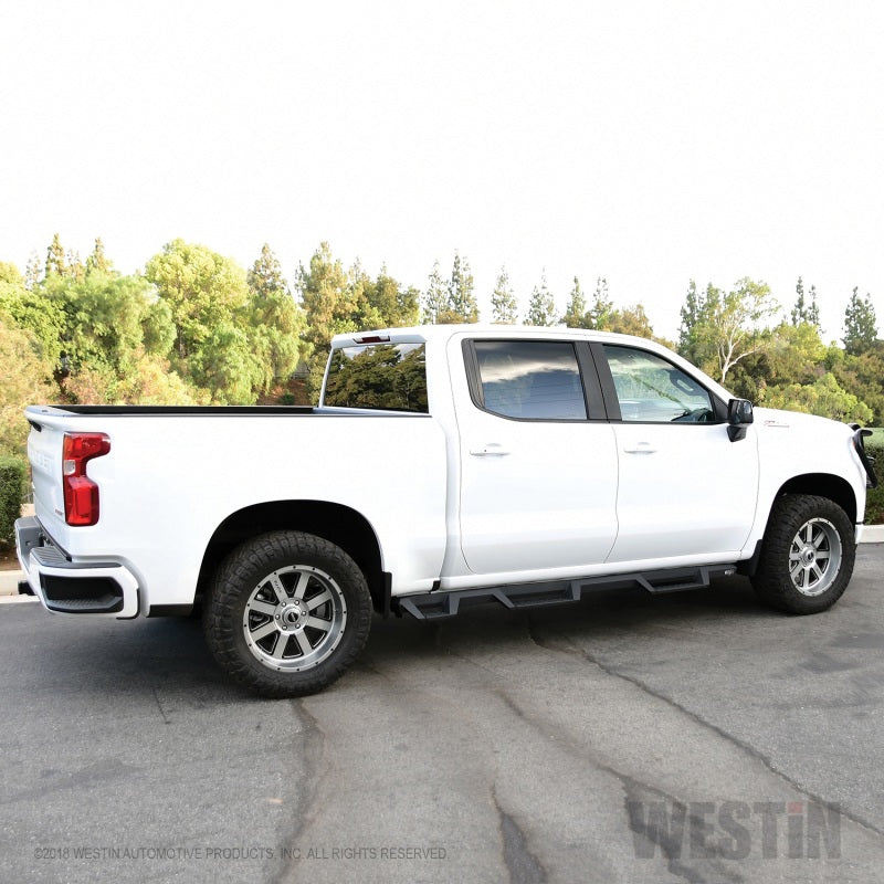 Westin Westin 2019 Chevrolet Silverado/Sierra 1500 (5.5ft) Drop Wheel to Wheel Nerf Step Bars - Txt Black