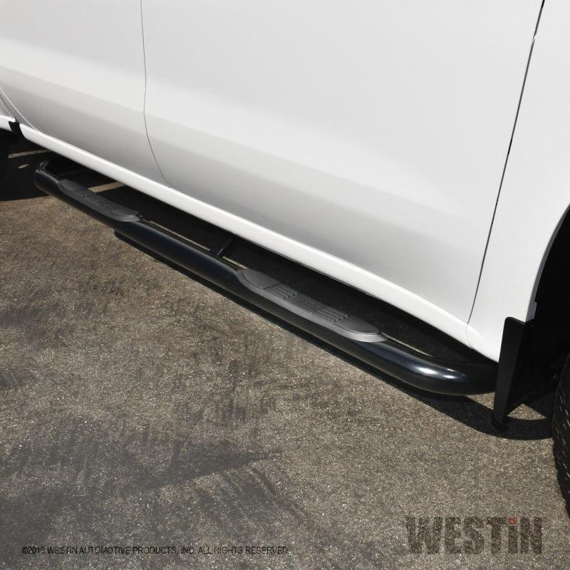 Westin Westin 2019 Chevrolet Silverado/Sierra 1500 Crew Cab E-Series 3 Nerf Step Bars - Black