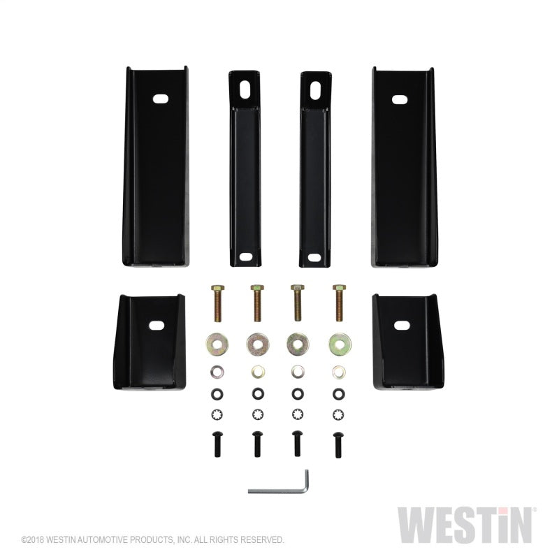 Westin Westin 2019 Chevrolet Silverado/Sierra 1500 Crew Cab E-Series 3 Nerf Step Bars - Black