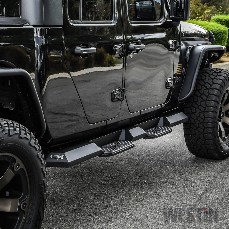 Westin 2020 Jeep Gladiator HDX Xtreme Nerf Step Bars - Textured Black - Black Ops Auto Works