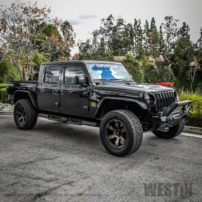 Westin 2020 Jeep Gladiator HDX Xtreme Nerf Step Bars - Textured Black - Black Ops Auto Works