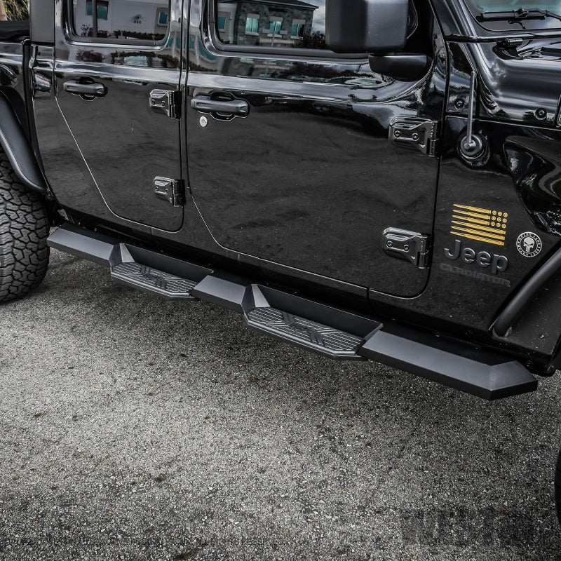 Westin 2020 Jeep Gladiator HDX Xtreme Nerf Step Bars - Textured Black - Black Ops Auto Works