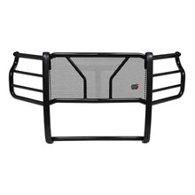 Load image into Gallery viewer, Westin HDX Modular Grille Guard in black powder coat steel mounted on a Chevrolet Silverado HD front end