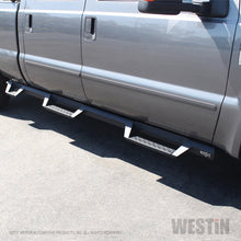 Load image into Gallery viewer, Westin Westin 99-16 Ford F-250/350/450/550 CC (6.75ft Bed) HDX Drop Whl to Whl Nerf Step Bars - Text Blk