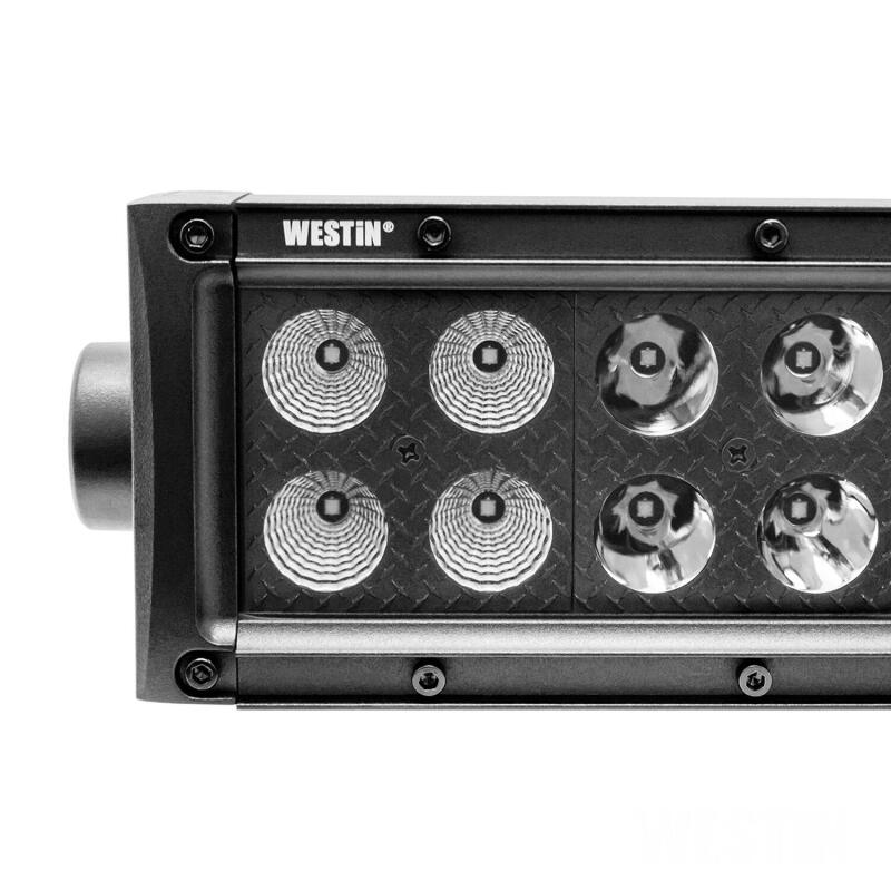 Westin 10 inch LED light bar with black diamond plate face