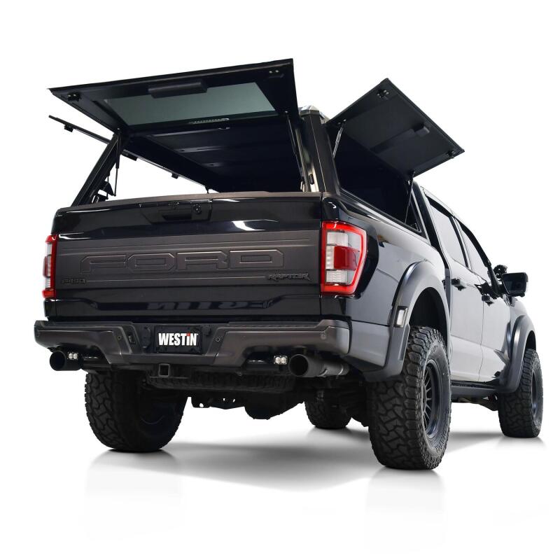 Westin Westin EXP Truck Cap COMPLETE KIT A + BS (21-25 Ford F-150/Lightning/Raptor CC 5.5ft. Bed) - Black