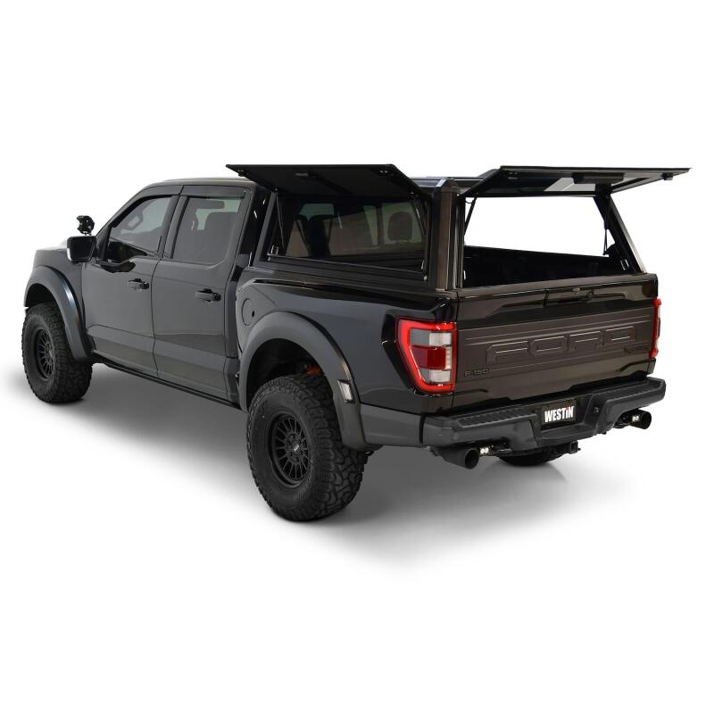 Westin Westin EXP Truck Cap COMPLETE KIT A + BS (21-25 Ford F-150/Lightning/Raptor CC 5.5ft. Bed) - Black