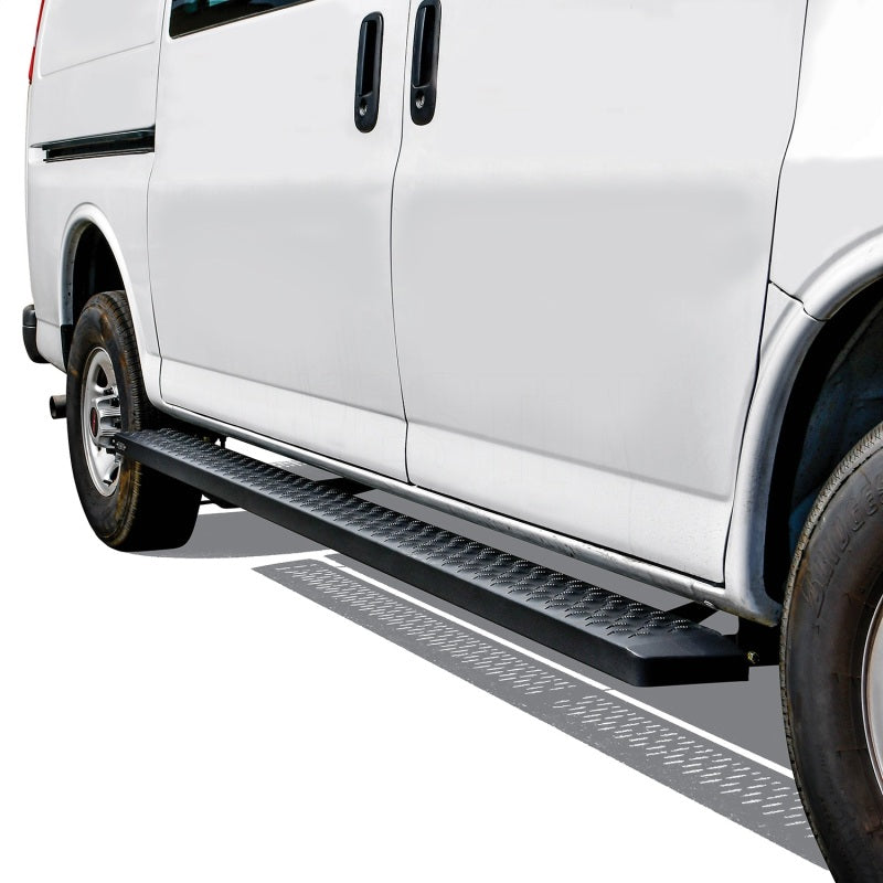 Westin Westin Ford Transit Van 150/250/350 (46in Driver & 97in. Pass) Grate Steps Running Boards - Tex. Blk