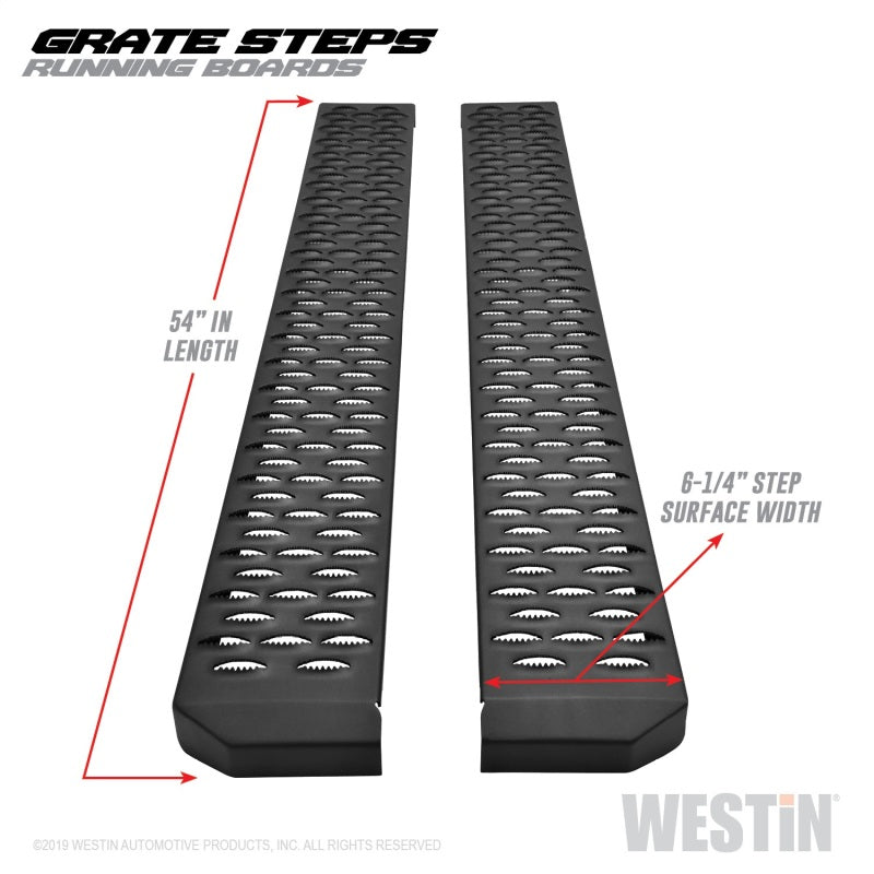 Westin Westin Grate Steps Running Boards 54 in - Textured Black