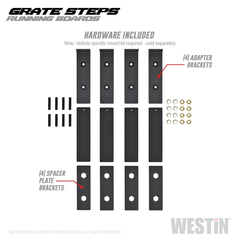 Westin Westin Grate Steps Running Boards 54 in - Textured Black