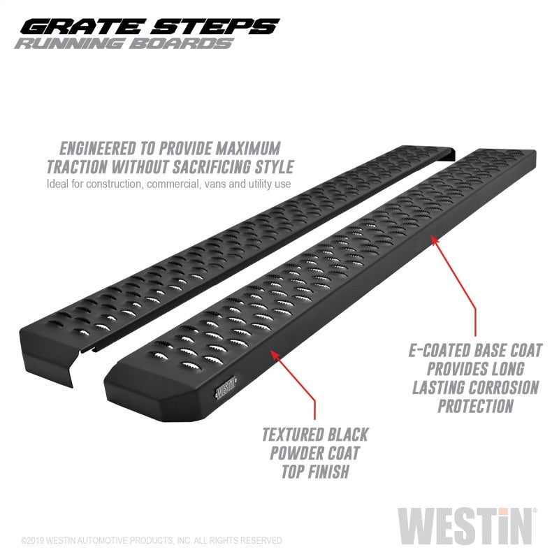 Westin Westin Grate Steps Running Boards 54 in - Textured Black