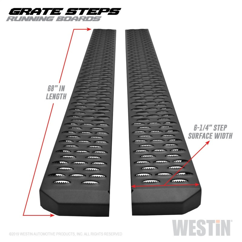 Westin Westin Grate Steps Running Boards 68 in - Textured Black