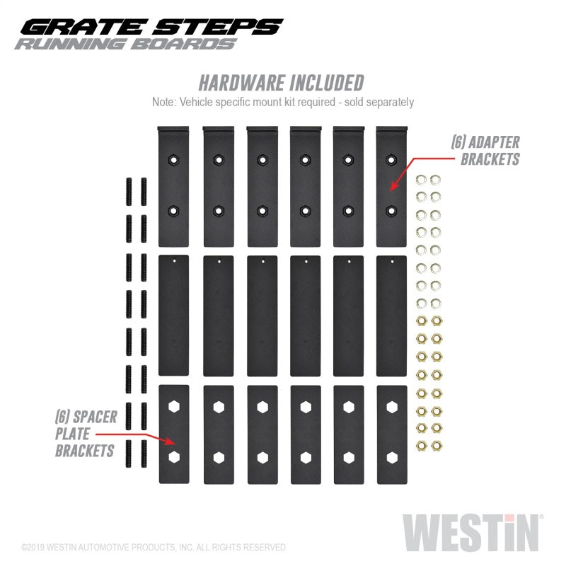 Westin Westin Grate Steps Running Boards 68 in - Textured Black