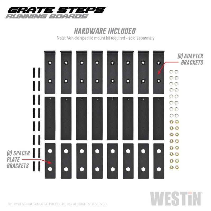 Westin Westin Grate Steps Running Boards 79 in - Textured Black