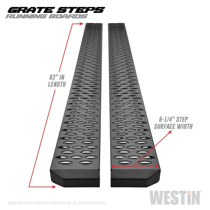 Westin Westin Grate Steps Running Boards 83 in - Textured Black