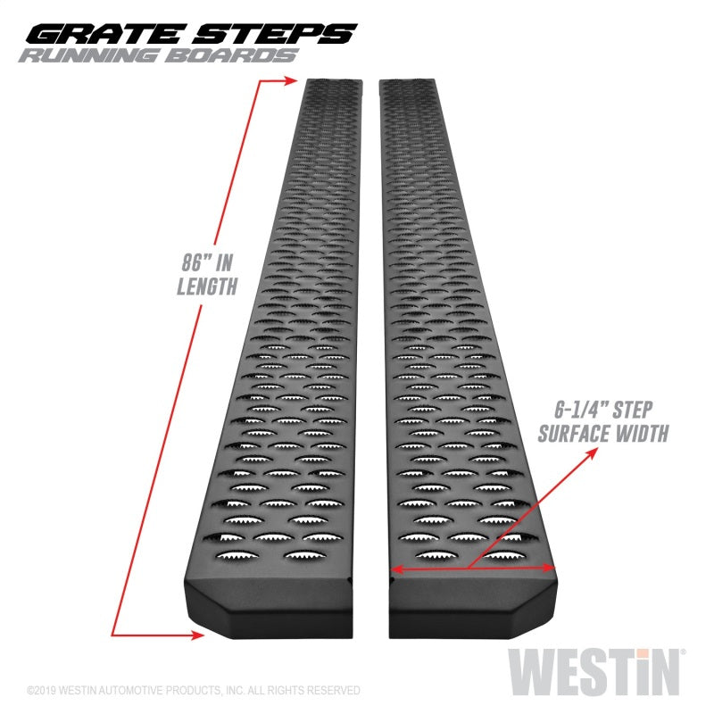 Westin Westin Grate Steps Running Boards 86 in - Textured Black