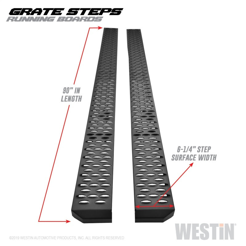Westin Westin Grate Steps Running Boards 90 in - Textured Black