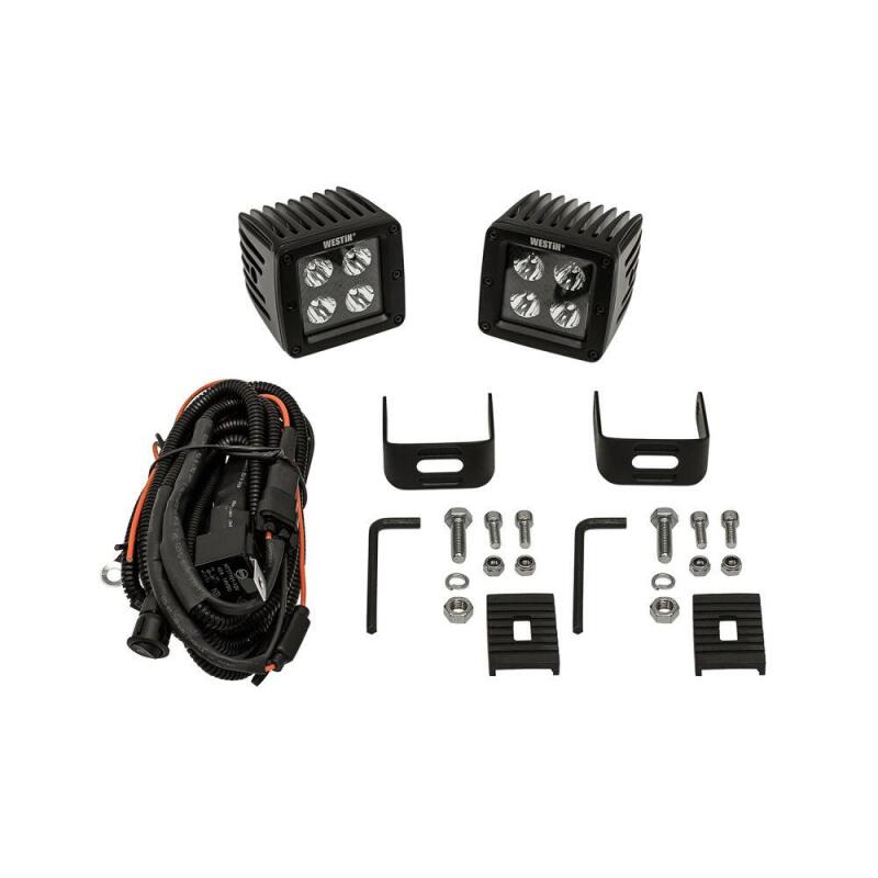 Westin Westin HyperQ LED Auxiliary Lights 3in x 3in cube 20w Flood - Black