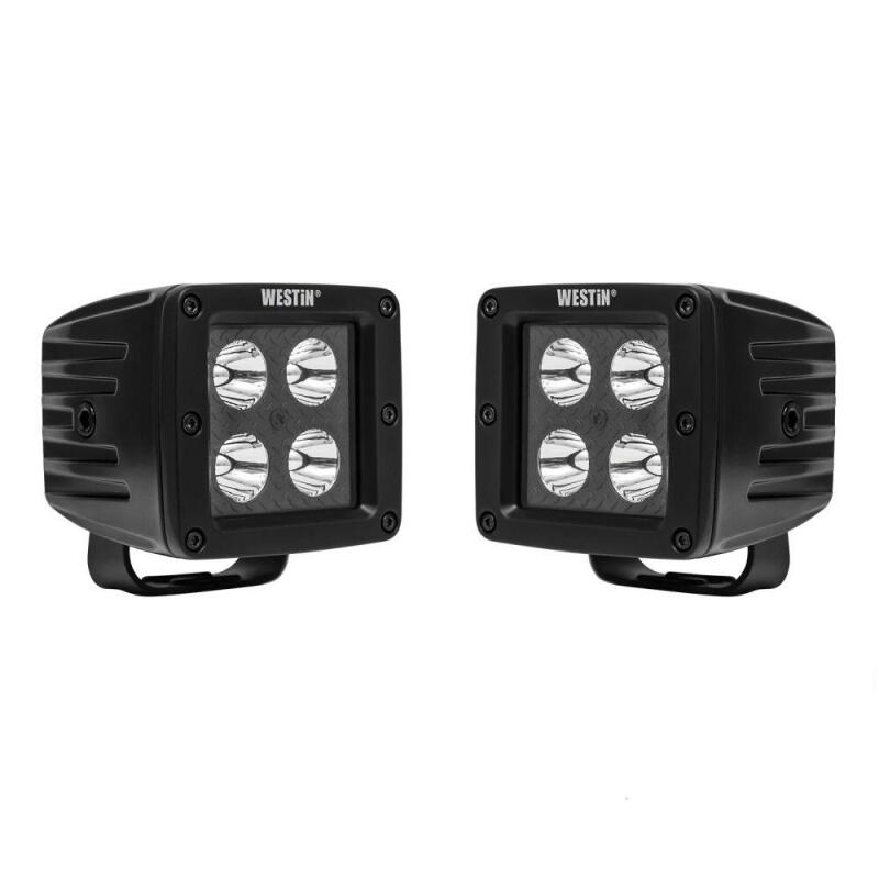 Westin Westin HyperQ LED Auxiliary Lights 3in x 3in cube 20w Flood - Black