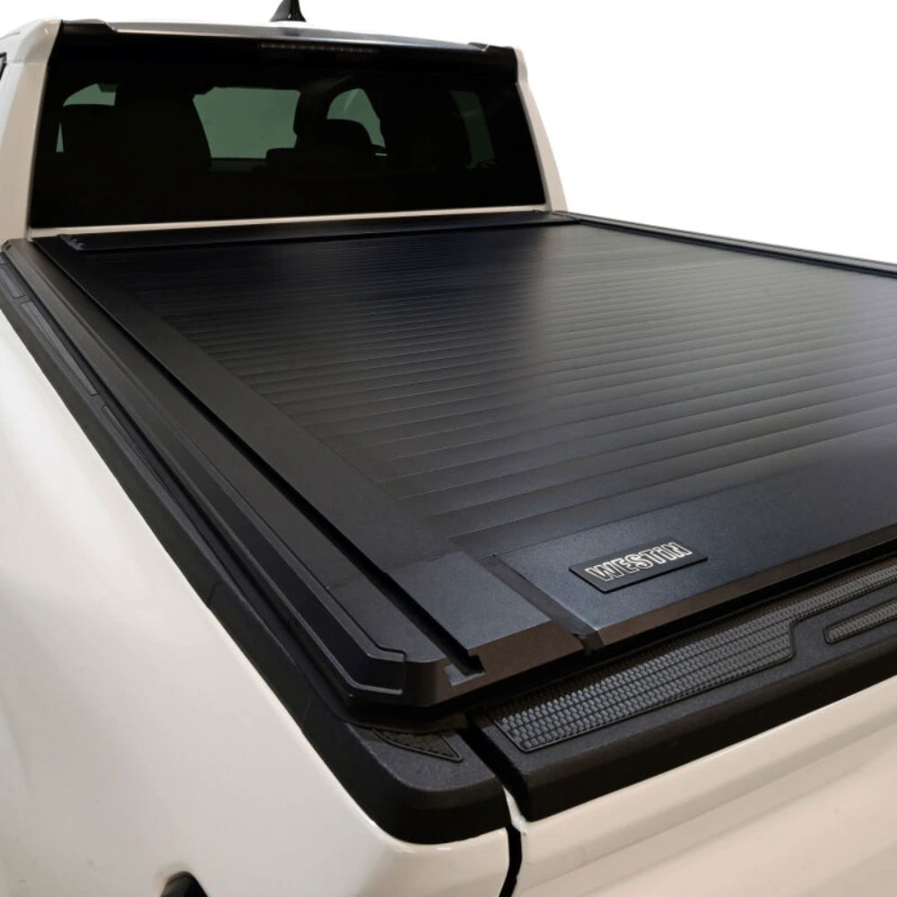 Westin Manual Retractable Tonneau Cover 24-26 Toyota Tacoma 6ft Bed Black - Westin 19-62795