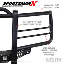 Load image into Gallery viewer, Westin 16-18 Chevy Silverado 1500 Sportsman X Grille Guard - Textured Black - Westin 40-33875