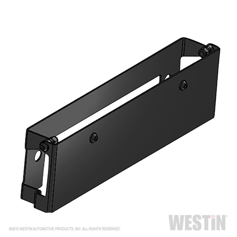 Westin Winch Mount License Plate Re-locator - Black - Black Ops Auto Works