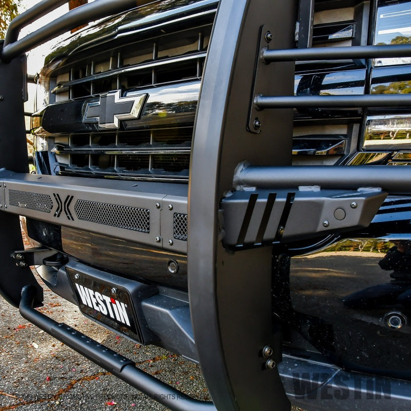 Westin Sportsman X Grille Guard – angled side view