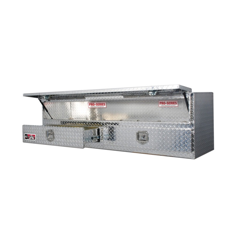 Westin Westin/Brute High Cap 72in Stake Bed Contractor TopSider w/ Bottom Drawers - Aluminum