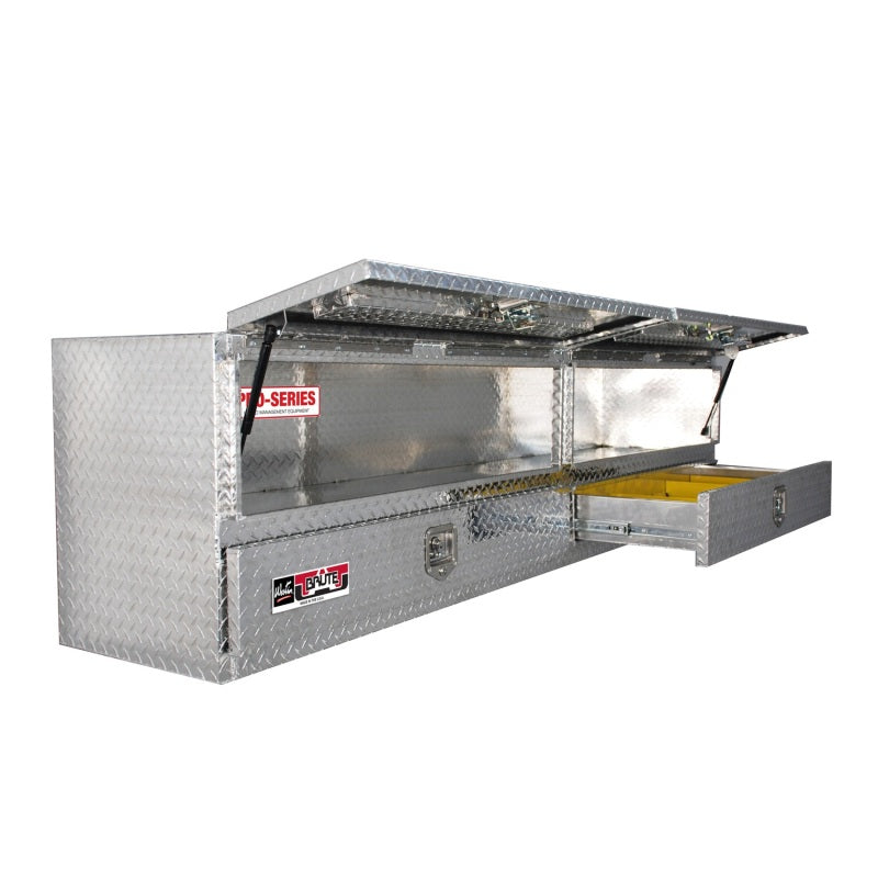 Westin Westin/Brute High Cap 96in Stake Bed Contractor TopSider w/ Bottom Drawers - Aluminum