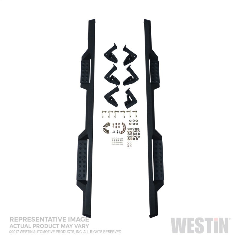Westin Westin/HDX 17-18 Ford F-150 SuperCrew Drop Nerf Step Bars - Textured Black