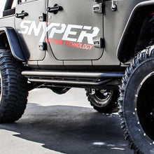 Load image into Gallery viewer, Westin Westin/Snyper 07-17 Jeep Wrangler Unlimited Triple Tube Rock Rail Steps - Textured Black