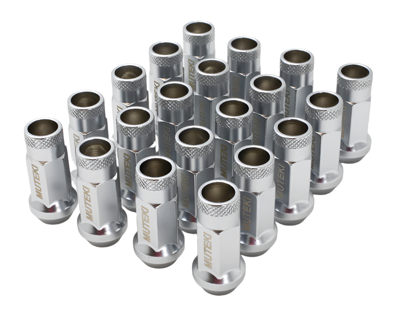 Wheel Mate 12x1.50 48mm Muteki SR48 Satin Silver Open End Lug Nuts - Black Ops Auto Works
