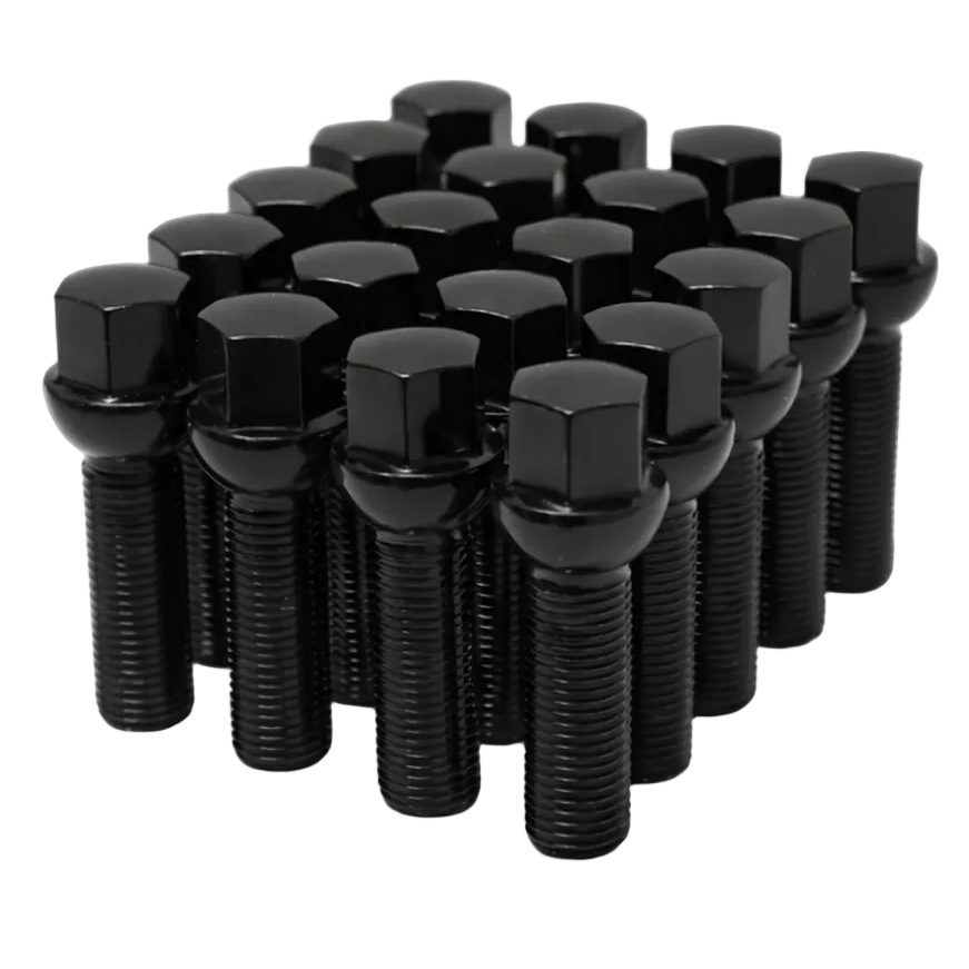 Wheel Mate Mevius Lug Bolt Set of 20 - Black 12x1.50 27mm Cone 60 DEG TAP Wheel Mate WHM40621B