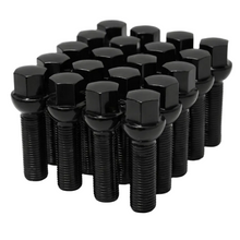 Load image into Gallery viewer, Wheel Mate Mevius Lug Bolt Set of 20 - Black 12x1.50 27mm Cone 60 DEG TAP Wheel Mate WHM40621B