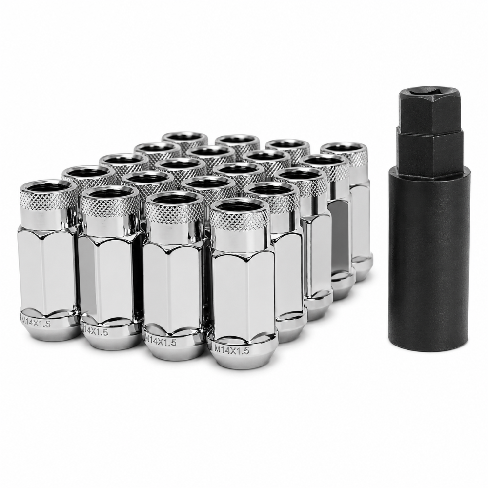 Wheel Mate Monster locking lug nut set of 4 in chrome with 14x1.50 thread