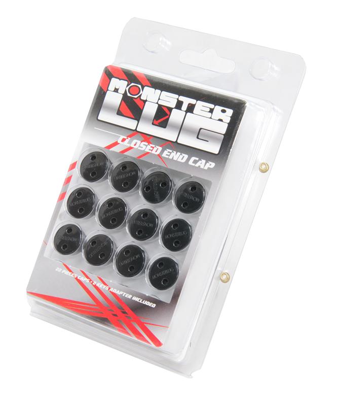 Wheel Mate Monster Lug Nut Caps - Black 14x1.50 Wheel Mate WHM33007B