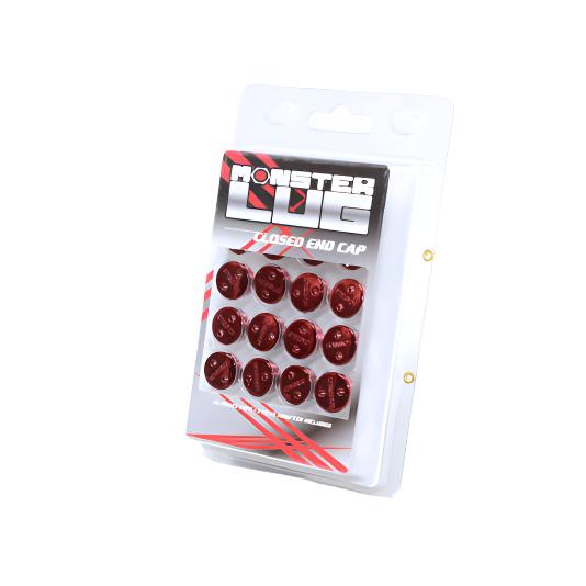 Wheel Mate Monster Lug Nut Caps - Red 14x1.50 - Black Ops Auto Works