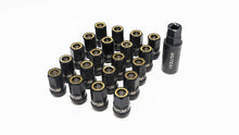 Load image into Gallery viewer, Wheel Mate Muteki HR38 Open End Lug Nuts 12x1.25 Titanium Chrome / Yellow Ring - Black Ops Auto Works