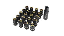 Load image into Gallery viewer, Wheel Mate Muteki HR38 Open End Lug Nuts 12x1.50 Titanium Chrome / Yellow Ring - Black Ops Auto Works