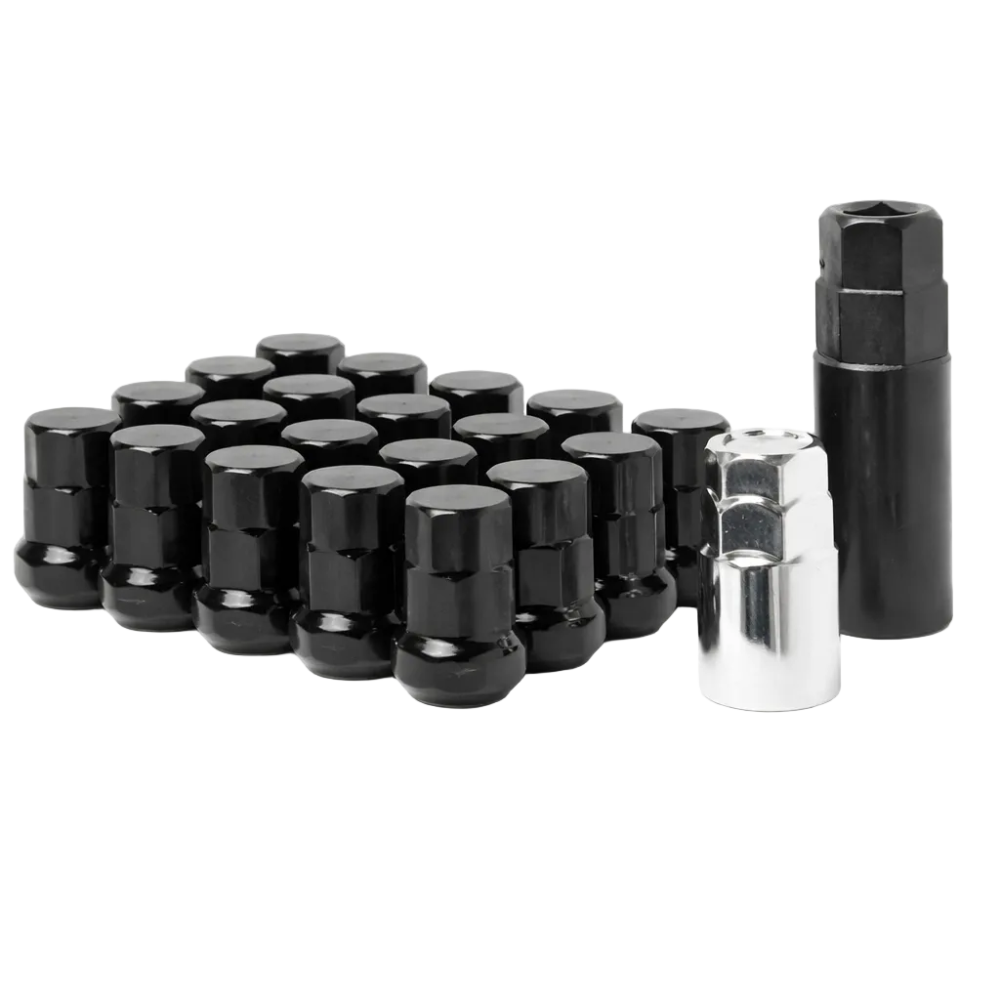 Wheel Mate Muteki SR35 Close End Lug Nuts w/ Lock Set - Black 12x1.25 35mm Wheel Mate WHM32925BP