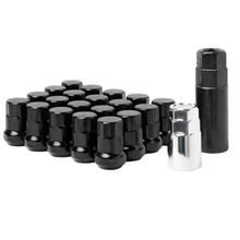 Load image into Gallery viewer, Wheel Mate Muteki SR35 Close End Lug Nuts w/ Lock Set - Black 12x1.25 35mm Wheel Mate WHM32925BP