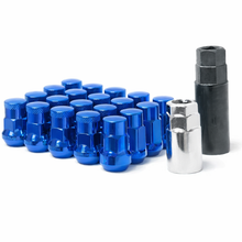 Load image into Gallery viewer, Wheel Mate Muteki SR35 Close End Lug Nuts w/ Lock Set - Blue 12x1.25 35mm Wheel Mate WHM32925UP